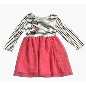 Disney Jumping Beans Minnie Mouse Tulle Skirt Long Sleeve Stripe